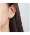 Ruckle Silver Hoop Earring HO-1527